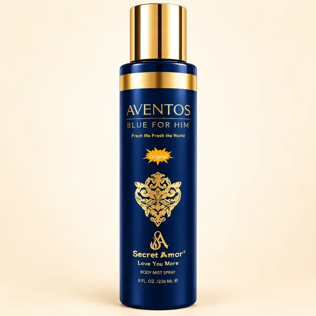 Aventos Blue for Him – Secret Amor Body Mist - Image 4