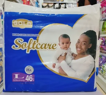 Softcare Gold Baby Diapers – Size L, 46 Pieces
